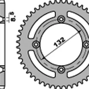 PBR zadní řetězové kolo 4486 46 KTM SX 85 '04-'24, SX 105 '07-'11 (JTR895.46) (ŘETĚZ 428) (STD.-3) (MADE IN ITALY) Odeslání Ihned